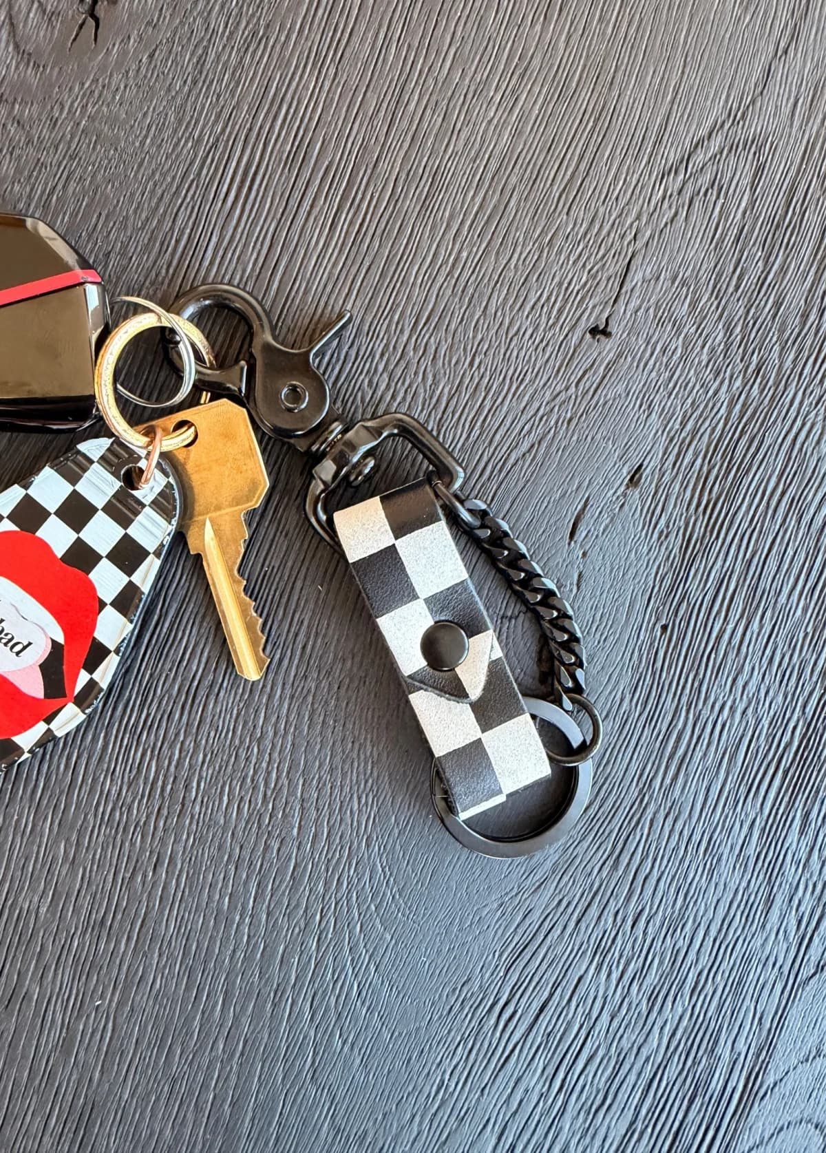 Checker Keychain